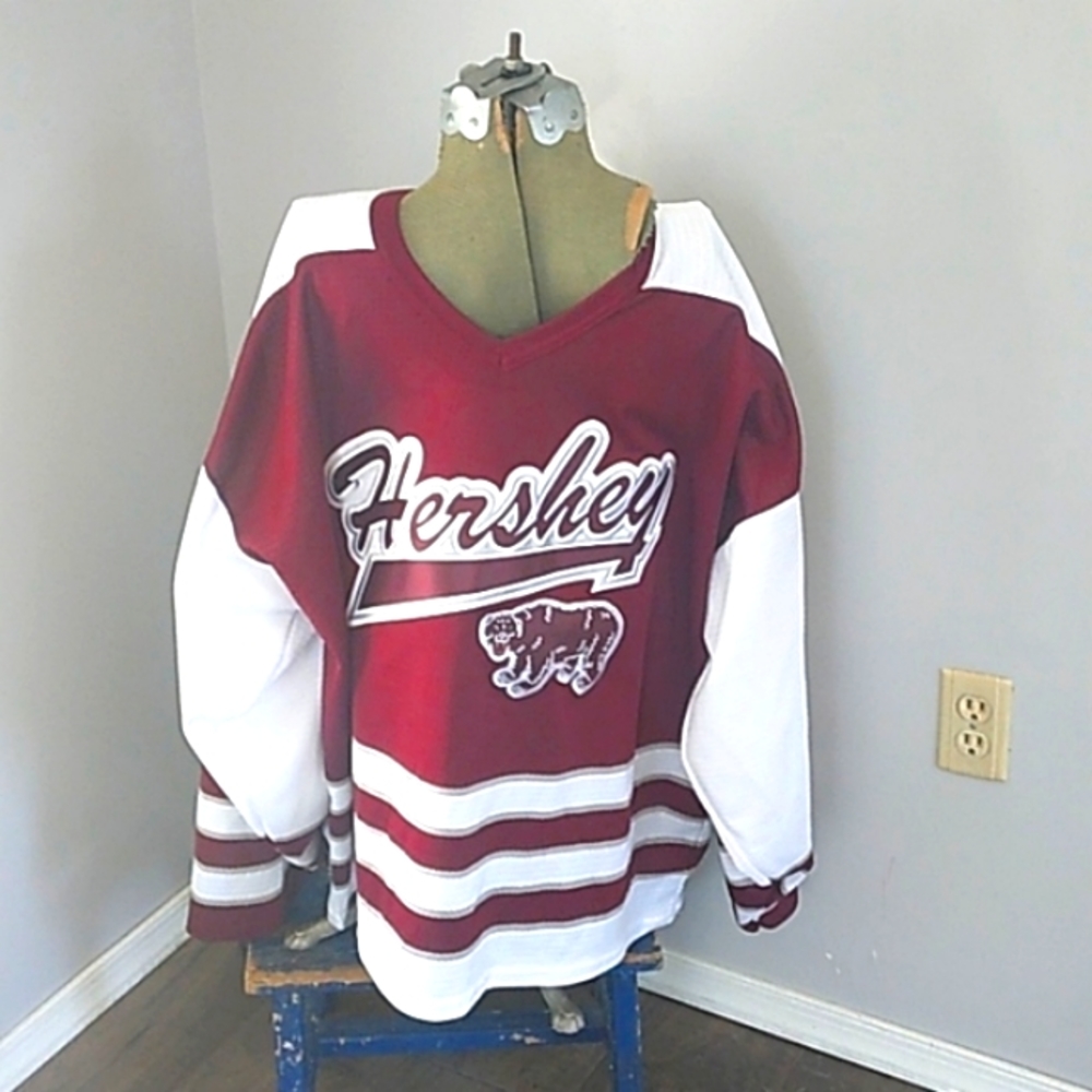 VTG 90S HERSHEY BEARS SP HOCKEY JERSEY CANADA MADE MENS XL